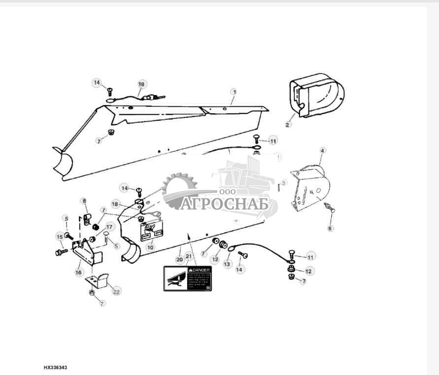 FEEDER HOUSE DRIVE SHIELDS AND SAFETY STOP (SIDEHILL) 